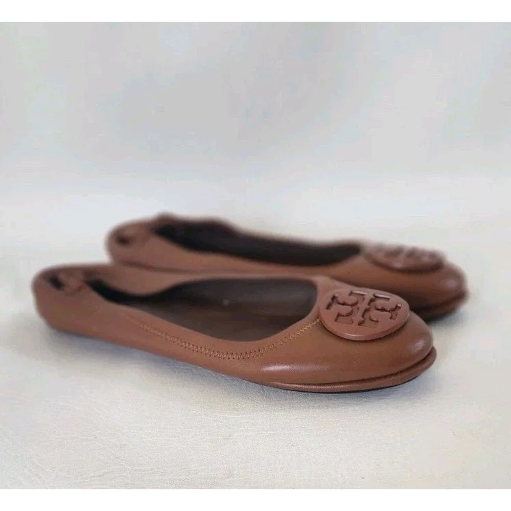 Tory Burch Minnie Travel Ballet Flat Designer Women’s  Brown EU 35/ 5
